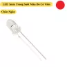 LED 5mm Màu Đỏ Trong Suốt Chân Ngắn Có Viền